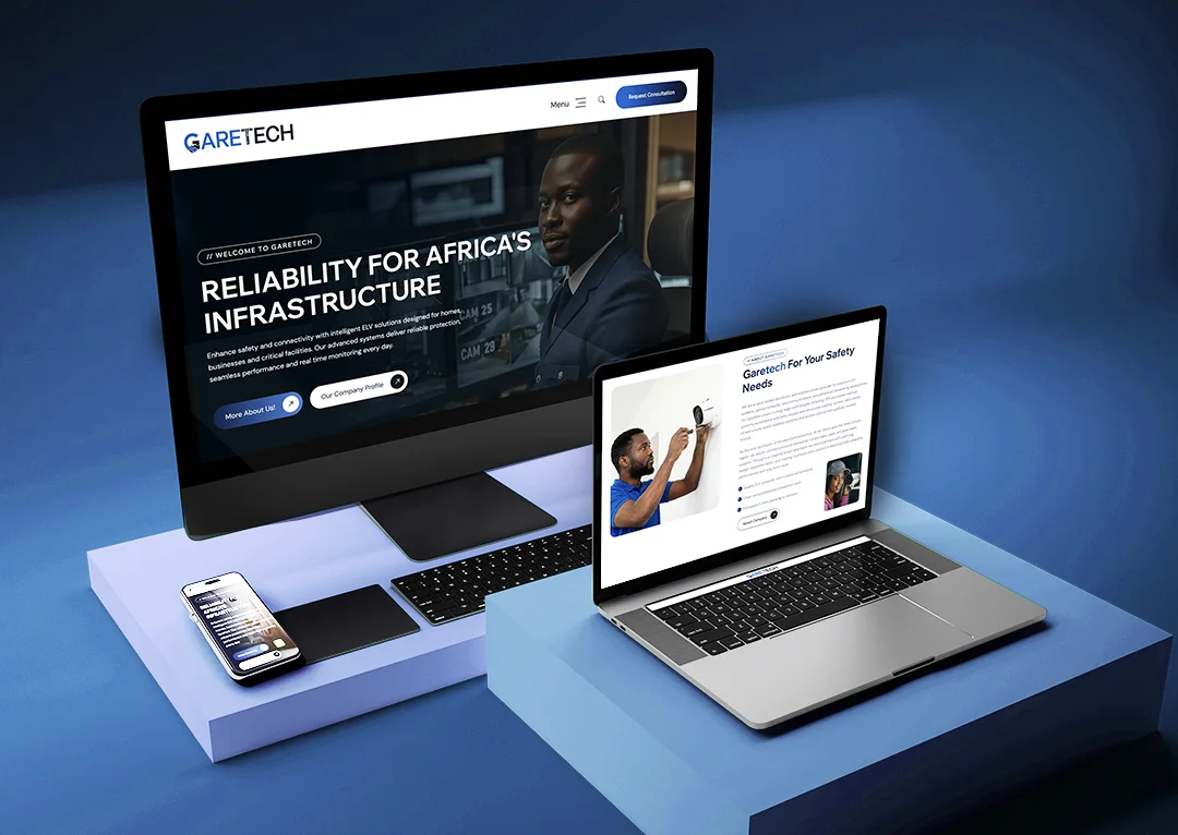Garetech website design