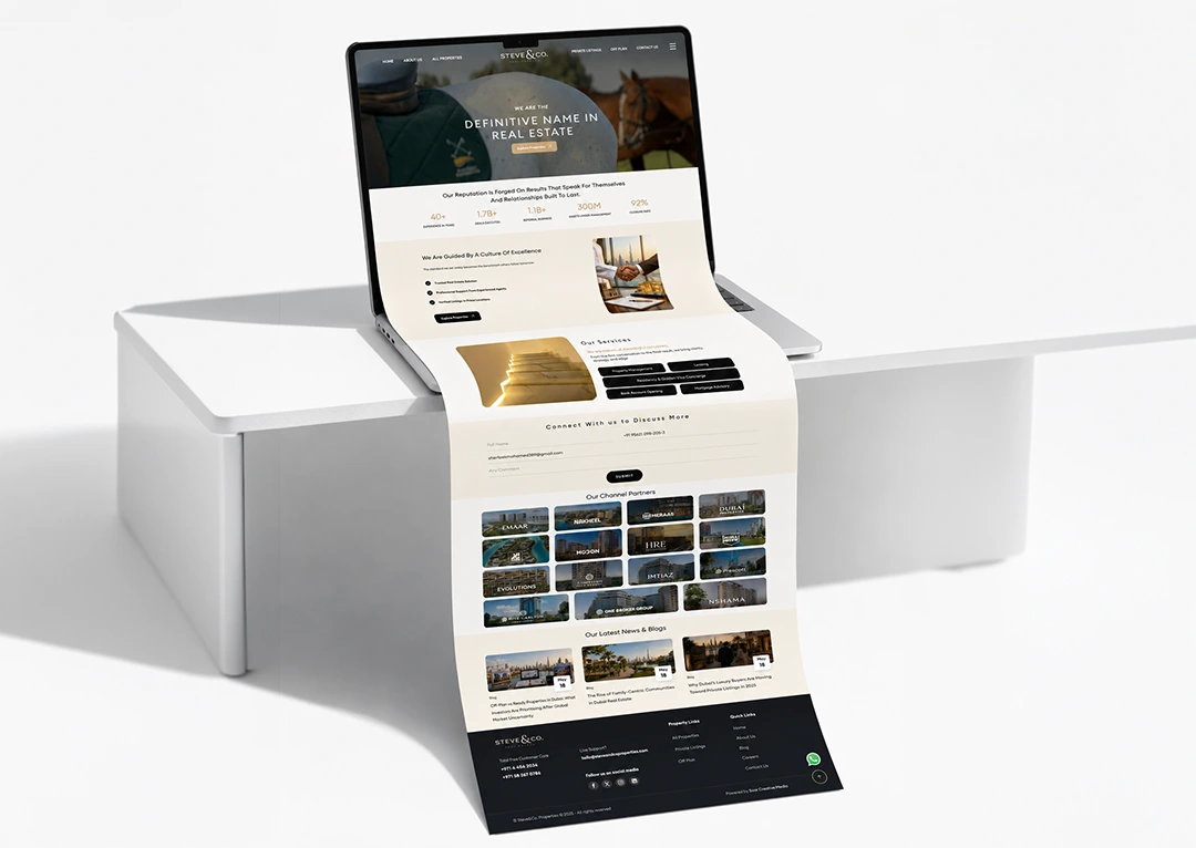 Steve & Co Properties website design