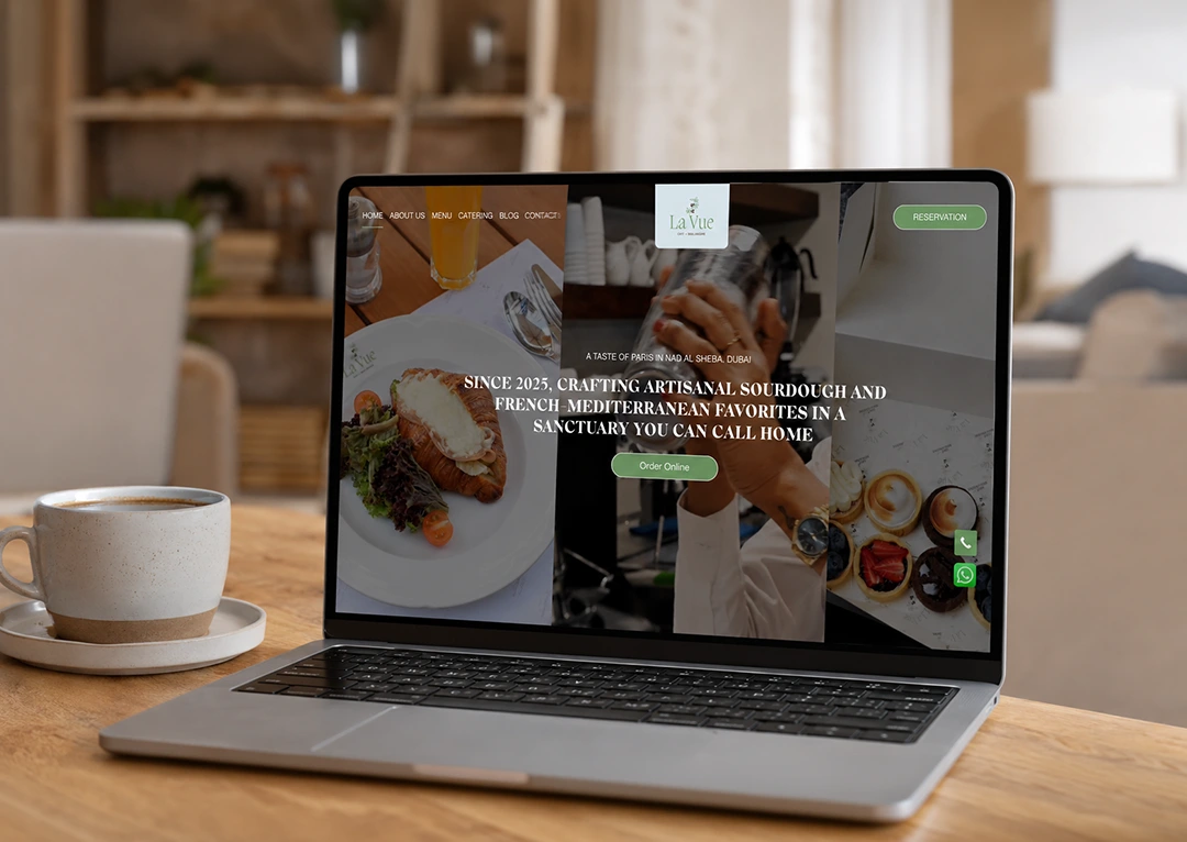 Lavue Cafe website design