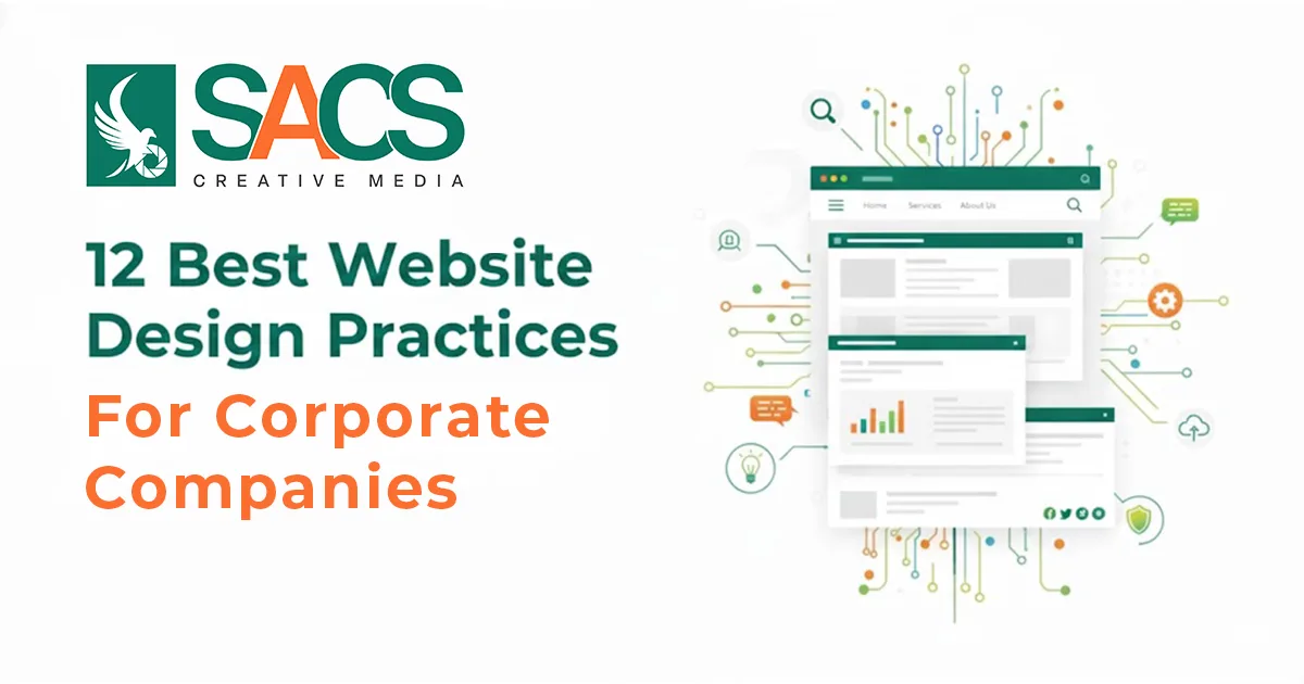 Best Website Design Practices for corporate companies including clean layout, responsive design, and professional branding