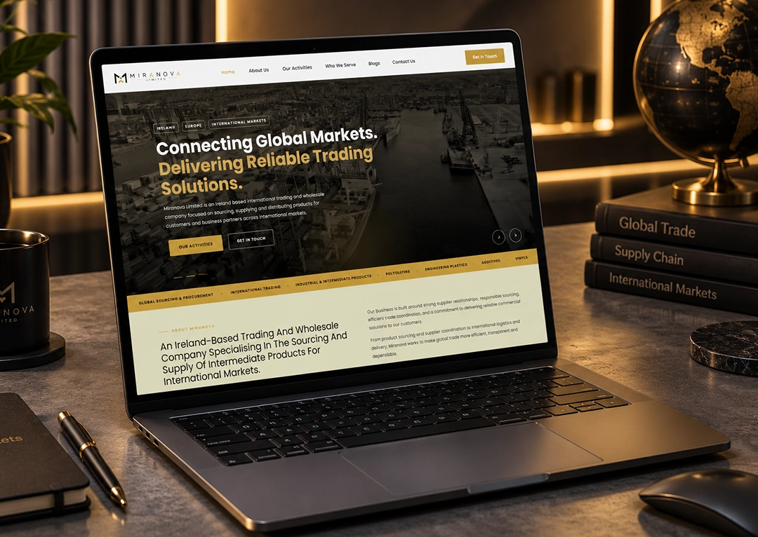 Miranova website design