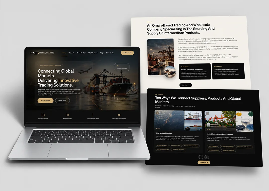 MGO website design